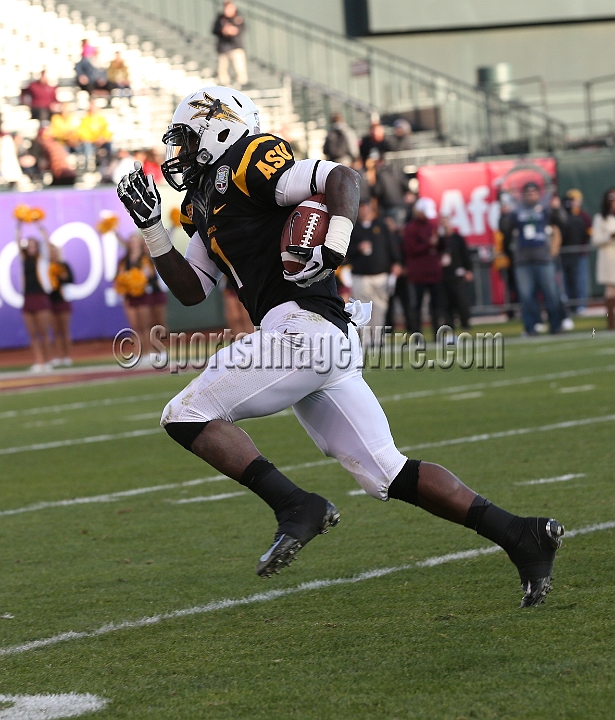 122912 Kraft SA-053.JPG - Dec 29, 2012; San Francisco, CA, USA; Arizona State Sun Devils running back Marion Grice (1) against the Navy Midshipmen in the 2012 Kraft Fighting Hunger Bowl at AT&T Park.